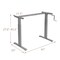 Manual Hand Crank Standing Desk Frame Sit to Stand Adjustable Base